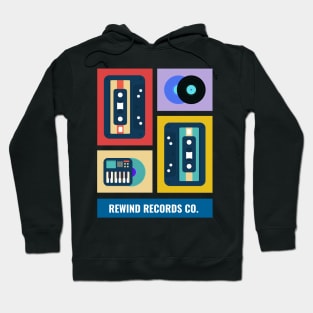 Vintage Rewind Record Co. Graphic & Text Tee Hoodie